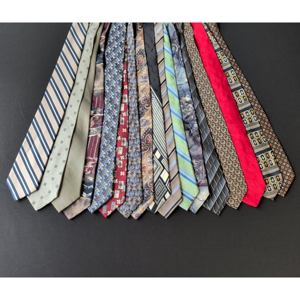 Lot of 17 Mens Silk Neck Tie Feiss Arrow Nipon Kenneth Cole Nautica Preswick etc